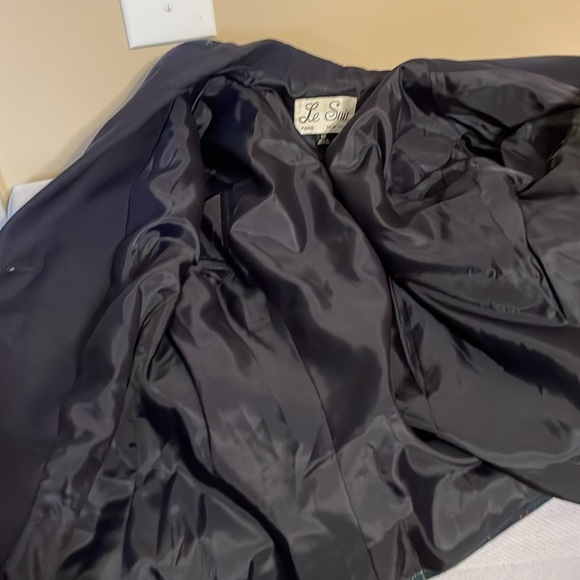 Le Suit women’s 10 medium blazer jacket vintage plaid buisness casual blue green - Picture 7 of 8